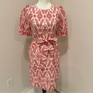 Ann Taylor Embroidery Eyelet Floral Spring Brunch Dress Casual Day Outgoing M